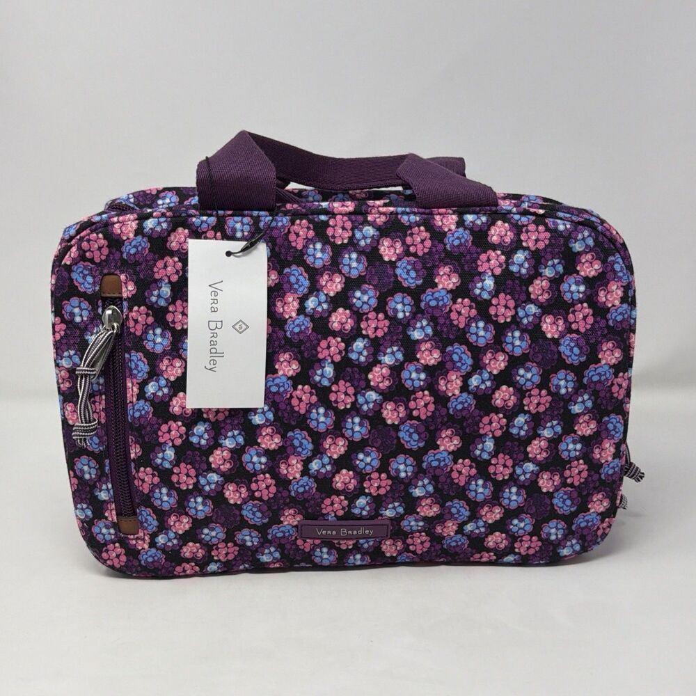 Vera Bradley Lighten Up Travel Organizer Berry Burst NWT Cosmetic Toiletry Bag